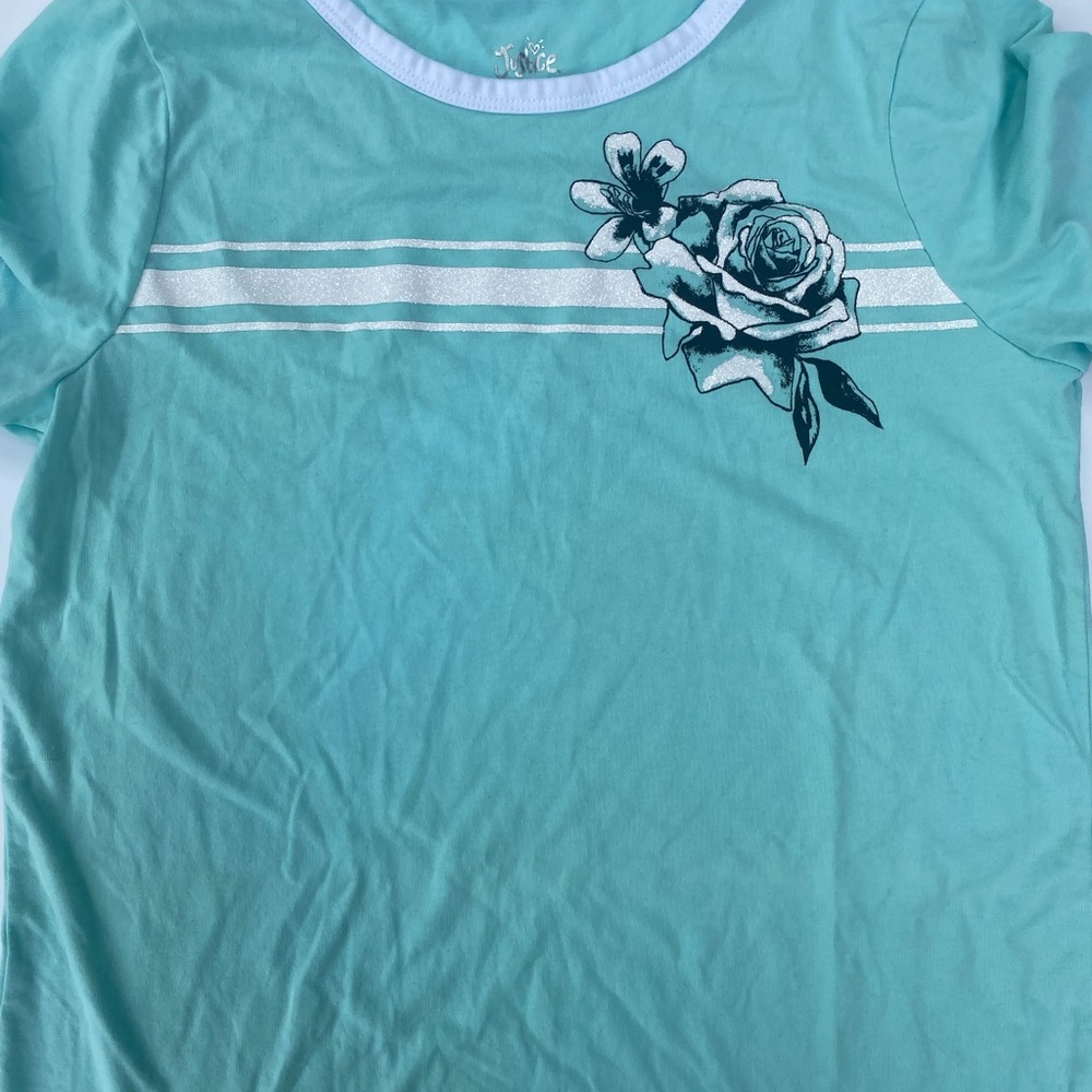 🍭2/$15🍭NWT Justice Jean Shorts and Tee - Picture 8 of 9